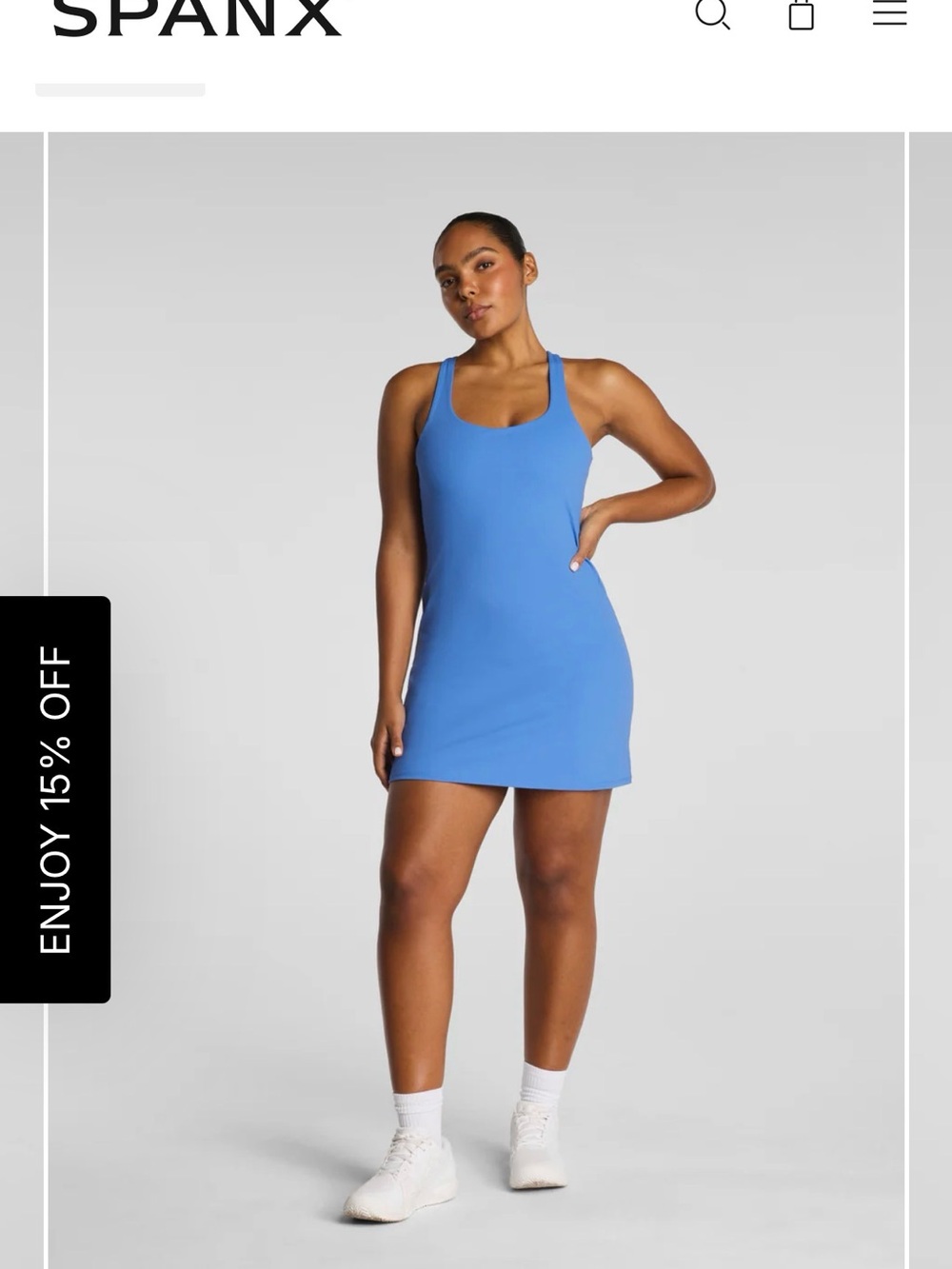 SPANX Blue Racerback Athletic Dress